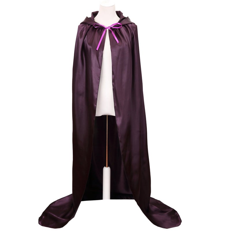 VGLOOK Unisex Hooded Halloween Christmas Cloak Costumes Party Cape Purple - Image 2
